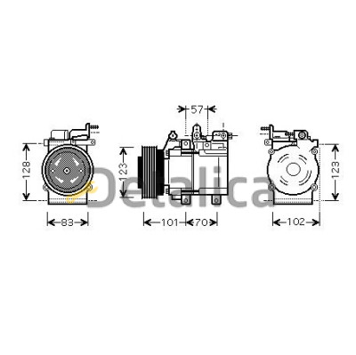 Компрессор кондиционера 2.7   для Киа Спортейдж 2 (Ava)