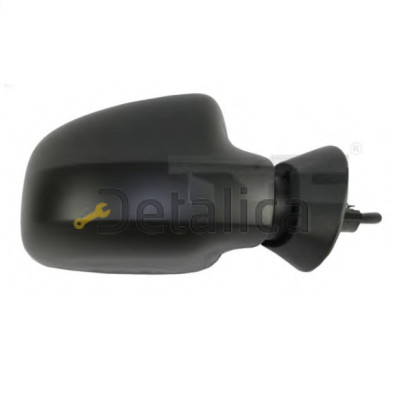 Зеркало левое механическое с тросиком большое оригинал черный для рено логан от 2008