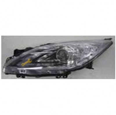 Фара левая ксенон с регулятором мотора линзованная внутри черная для мазда 3 от 2009
