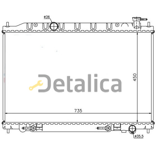 Радиатор охлаждения для Ниссан Мурано Z50 AT 3.5 Ava Германия Радиатор охлаждения для Ниссан Мурано Z50 AT 3.5 Ava Германия