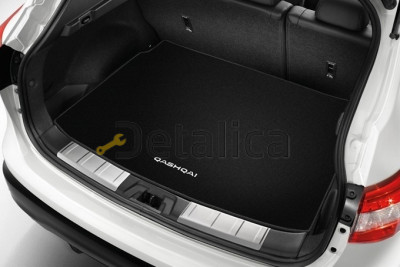 Коврик в багажник для Ниссан Кашкай J11E ворс черный