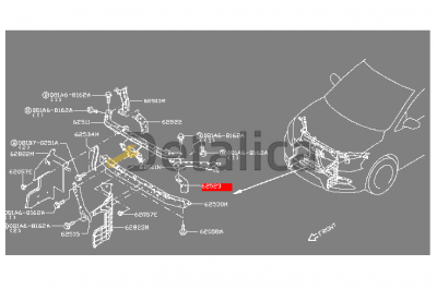 Кронштейн радиатора левый для Ниссан Тиида С13 оригинал