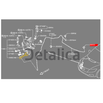 Форсунка омывателя лобового стекла левая для Ниссан Патфайндер Р52