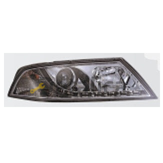 Фара левая+правая комплект тюнинг линзованная диод ксенон внутри хром для Шкода Октавия А5 от 2005 (Sonar)