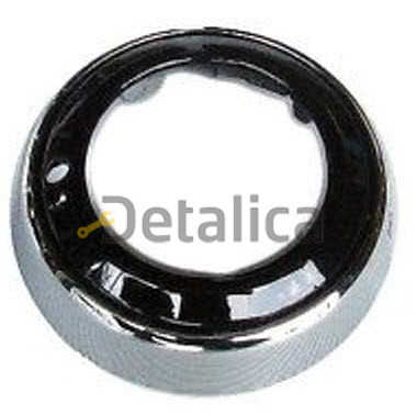 Решетка бампера Митсубиси Outlander XL 2010- передняя левая под противотуманки, хром-черн (Китай)