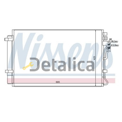 Радиатор кондиционера для Киа Соренто 2 от 2009 (Nissens)