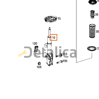Амортизатор передний левый Мерседес W447 V250 V-Class original