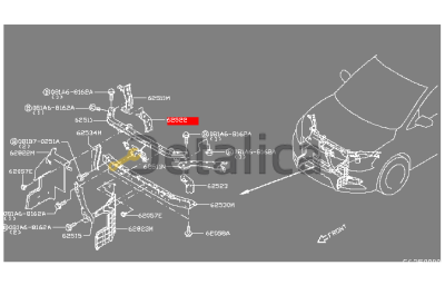 Кронштейн радиатора правый для Ниссан Тиида С13 оригинал