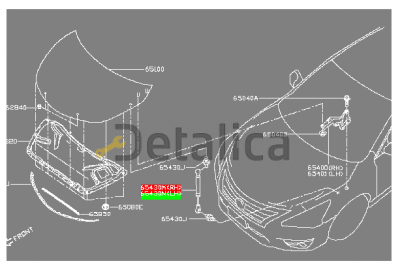 Амортизатор капота правый нов.ориг. Ниссан Теана L33 оригинал