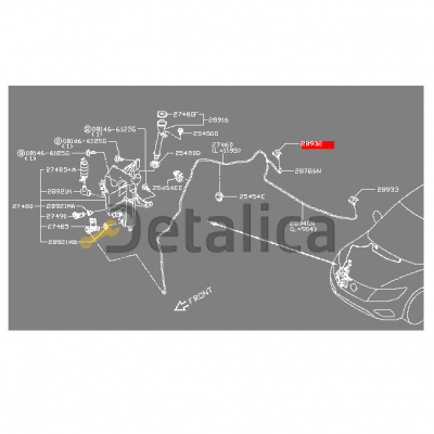 Форсунка омывателя лобового стекла правая для Ниссан Патфайндер Р52