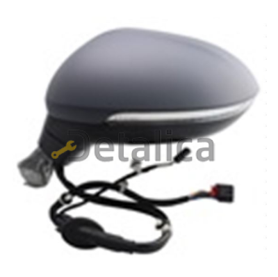 Зеркало левое электрическое с подогревом,с автоскладыванием, ук.поворота Side Assist подсветка, память 15+2 контакта для Фольксваген Пассат В8 от 2015 (Тайвань) грунт