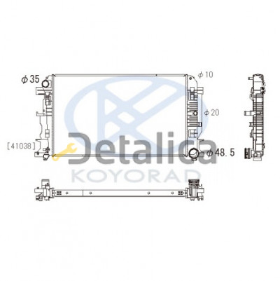 Радиатор охлаждения для Volkswagen Krafter МТ от 2006 (Koyo)