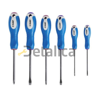 Набор отвёрток ЗУБР с синими ручками Набор отвёрток ЗУБР с синими ручками