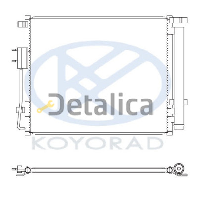 Радиатор кондиционера dis для Хендай Санта Фе 3 от 2012 (Koyo)