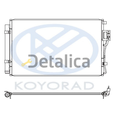 Радиатор кондиционера для Киа Соренто 2 от 2010 (Koyo)