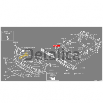 Абсорбер переднего бампера для Ниссан Х-Трейл Т32 оригинал