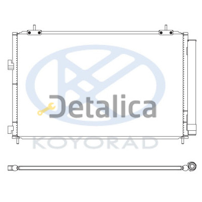 Радиатор кондиционера для Тойота Рав 4 4 поколение Koyo Япония