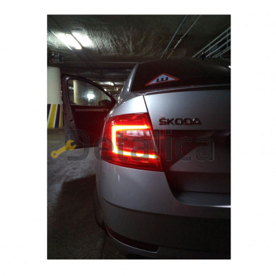 Фонарь задний левый для Шкода Октавия А7 от 2017 Led диодный рестайлинг Hella