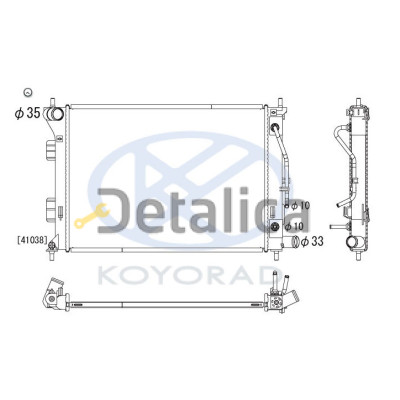 Радиатор охлаждения для Хендай I30 2 от 2010 (Koyo)