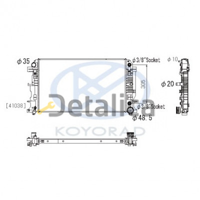 Радиатор охлаждения для Фольксваген Крафтер АТ от 2006 (Koyo)