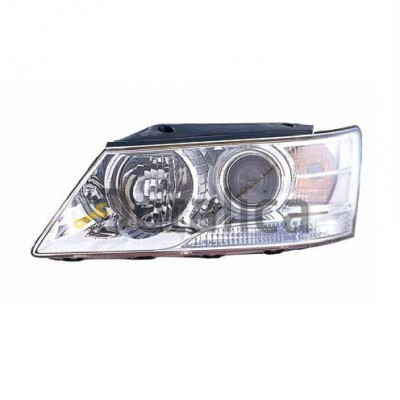 Фара левая с регулятором мотора для Хендай НФ от 2008 (Depo)