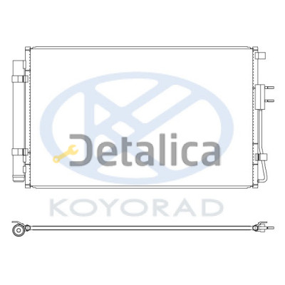 Радиатор кондиционера для Хендай Санта Фе 3 от 2012 (Koyo)