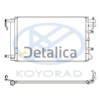 Радиатор кондиционера для Киа Церато от 2004 (Koyo)