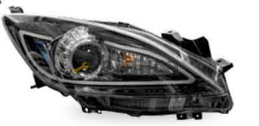 Mazda 3 фара л+п (комплект) тюнинг линзован внутри чёрн