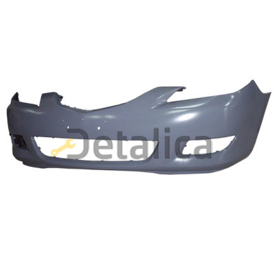 Бампер передний седан 1.6 без отверстия под омыватель фар черный для мазда 3 от 2004