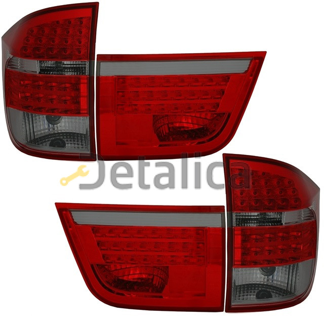 Фонари тюнинг-комплект BMW E70 X5 2007-2010 красно-тёмные