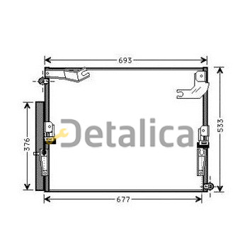Радиатор кондиционера для Тойота Ленд Крузер 100 с 2 кондиционерами 1998-2002