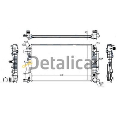 Радиатор охлаждения для Фольксваген Крафтер АТ от 2006 (Китай)