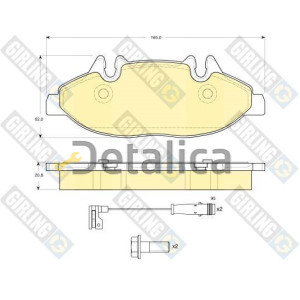 Колодки передние для Мерседес W639 Girling