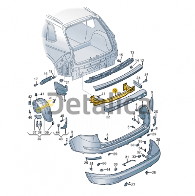 Усилитель заднего бампера для Шкода Кодиак