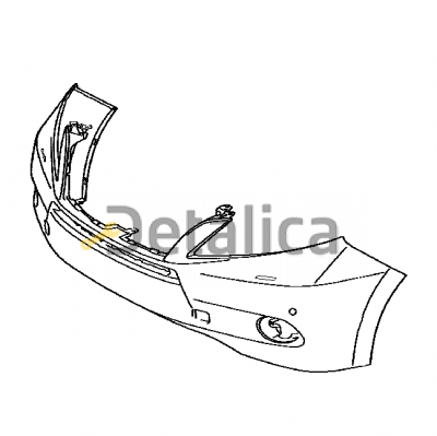Бампер передний с отверстием под омыватель фар под датчик оригинал для лексус RX270 RX350 RX450h от 2009      LXRX409-161