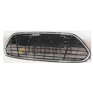 Решетка бампера передняя черная с хромированным молдингом для форд мондео от 2011