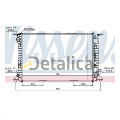 Радиатор охлаждения для Ауди А5 от 2007 (Nissens)