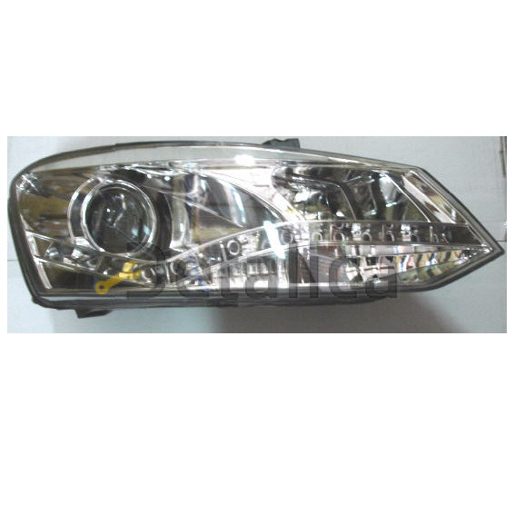 Фара левая+правая комплект тюнинг линзованная внутри хром для Фольксваген Поло 5 от 2010 Sonar (нестандартный разъём )