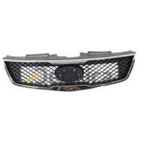 Решетка радиатора с хромированным молдингом для Киа Церато 2 от 2009 (Тайвань)