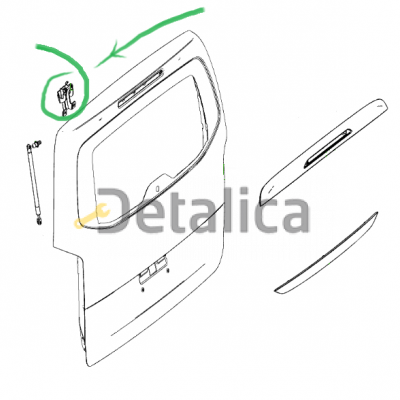 Петля задней двери левая для Мерседес 447 новая