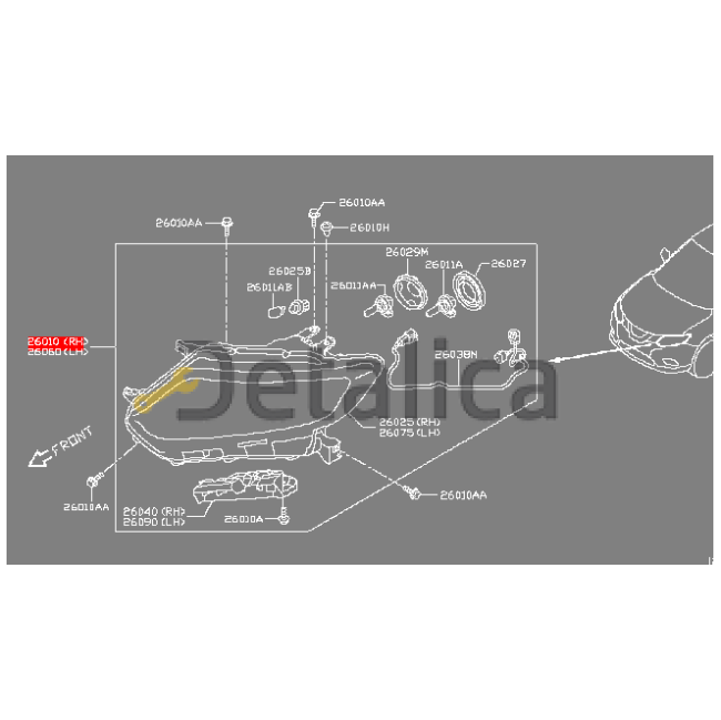 Фара правая для Ниссан Х-Трейл Т32 оригинал Галоген ( в сборе ) оригинал