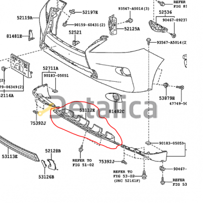 Решетка бампера передняя центральная оригинал для лексус RX270 RX350 RX450h от 2009