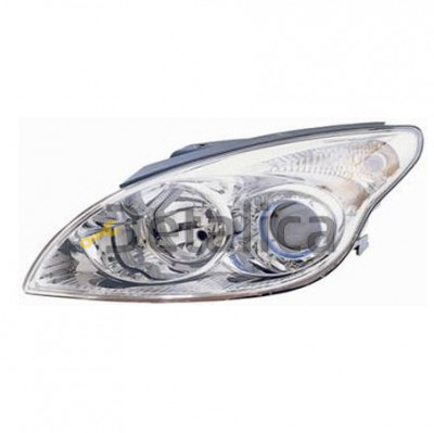 Фара левая под корректор внутри хром для Хендай I30 от 2007 (Depo)