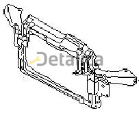 Суппорт радиатора для Шкода Фабия II двухвентилят, пластик (Тайвань) Суппорт радиатора для Шкода Фабия II двухвентилят, пластик (Тайвань)