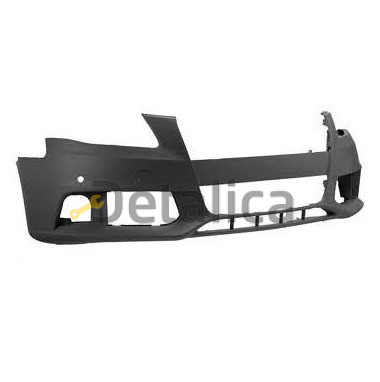 Бампер передний с отверстиями под парктроники и без отверстий под омыватели фар для Ауди А4 2008-2011 API