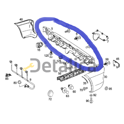 Задний бампер центральная часть Мерседес W639 оригинал