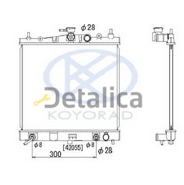 Радиатор охлаждения для Ниссан Ноте Е11 АТ 1.2 1.4 Koyo Япония