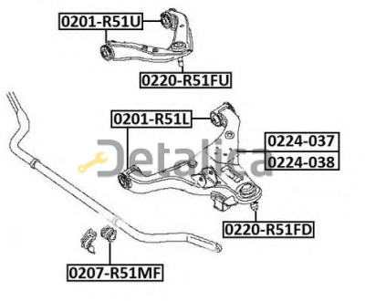 Рычаг подвески верхний левый для Ниссан Патрол Y62