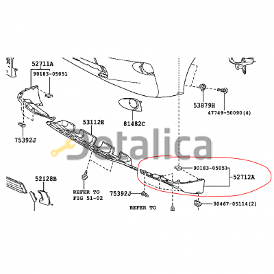Спойлер бампера передний левый оригинал для лексус RX270 RX350 RX450h от 2009