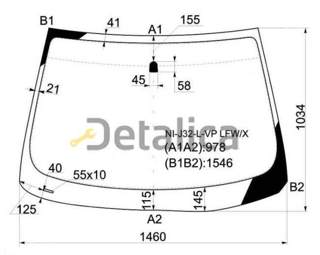 Лобовое стекло для Ниссан Теана J32 Лобовое стекло для Ниссан Теана J32
